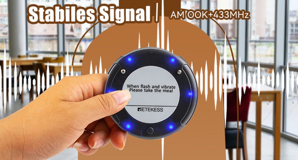 Retekess TD163 Restaurant Pager System, Pager Rufsystem, 400M, 31 Anrufmodi, 20H Standby, Gästerufsystem für Hotel, Bars, Clubs(20 Pager)