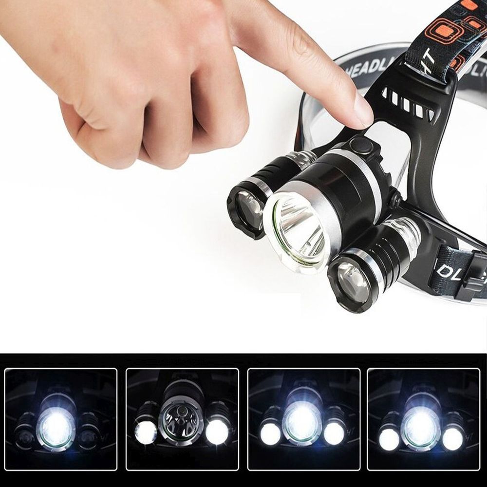 LED Stirnlampe Super Hell Kopflampe COB XPE Taschenlampe 4 Modi Stirnleuchte Bright Wasserdicht Wiederaufladbar Akku Erwachsene Kinder Camping Retoo