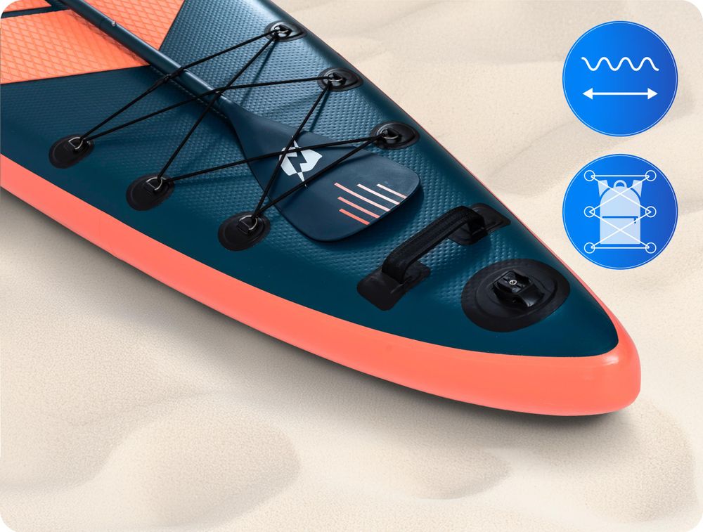 THUNDER® | MISTY 365 | SUP Board Set | 365 cm | aufblasbar | Kajakfunktion | Komplettset mit Zubehör | Traglast 150 kg