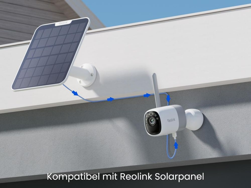 Reolink Altas+Solarpanel, 2K 4MP Überwachungskamera, langlebig 20000mAh Akku, Dual-Band Wi-Fi 6, ColorX-Nachtsicht, KI-Erkennung, 10s Voraufzeichnung