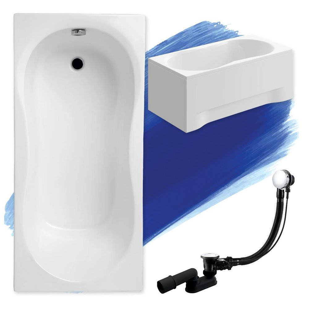 Weiß Eckbadewanne mit modernem, dargestellt mit einem schwarzen Ablauf