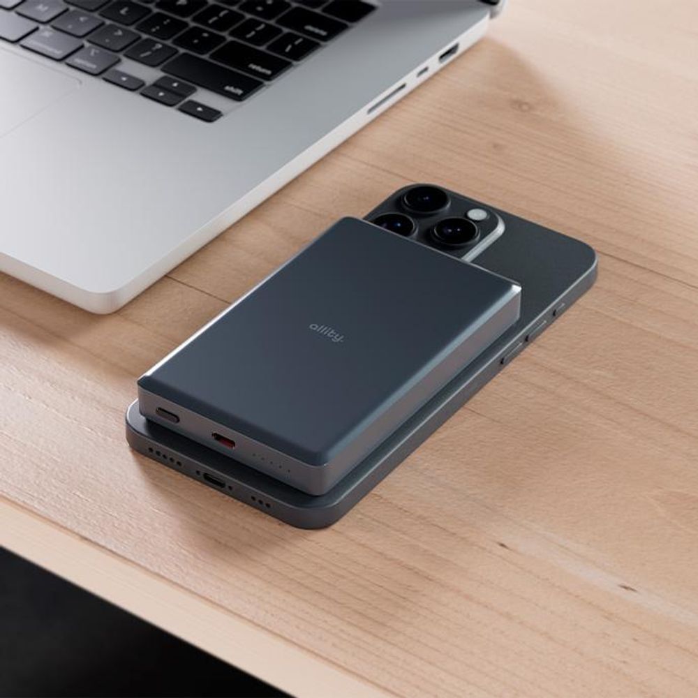 Allity Powerbank wireless APB-300 PD QC 20W 10000 mAh grigio magnetico