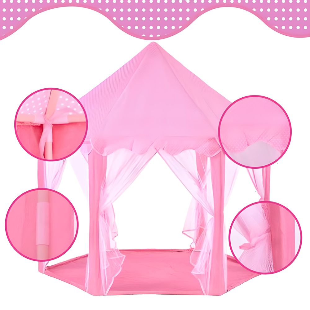 Kinderspielzelt, Spielhaus, Prinzessin Schloss mit Fenster, Indoor Outdoor, Baumwolle, für Mädchen und Jungen ab 3 Jahren, Geschenk, 140 cm Retoo