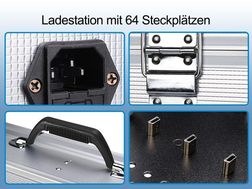Retekess T130-T131 Tour Guide System, Audioguides, 99 Kanäle, mit Headset mit TT006 64 Slot Ladekoffer für Tourismus (5 Sender 80 Empfänger)