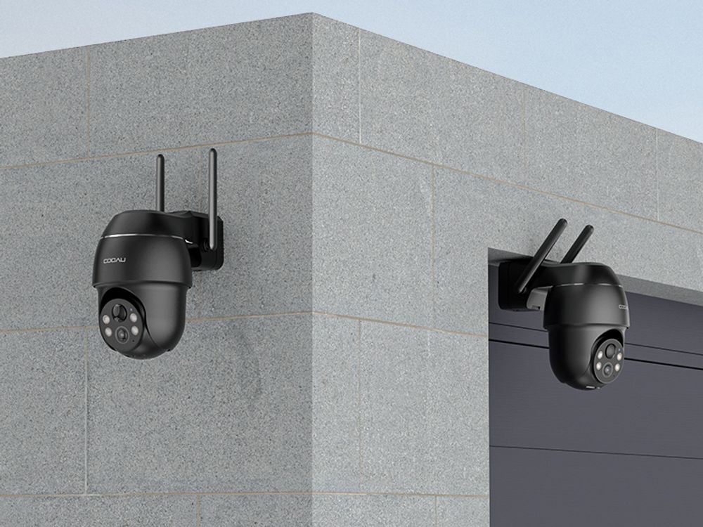 COOAU 5MP Überwachungskamera Außen Akku mit 64GB SD-Karte, 355°|120° PTZ WLAN IP Kamera Outdoor, Farbnachtsicht, 4DBi, PIR-Sensor, Personen Erkennung, 2-Wege-Audio, Arbeit mit Alexa, IP66