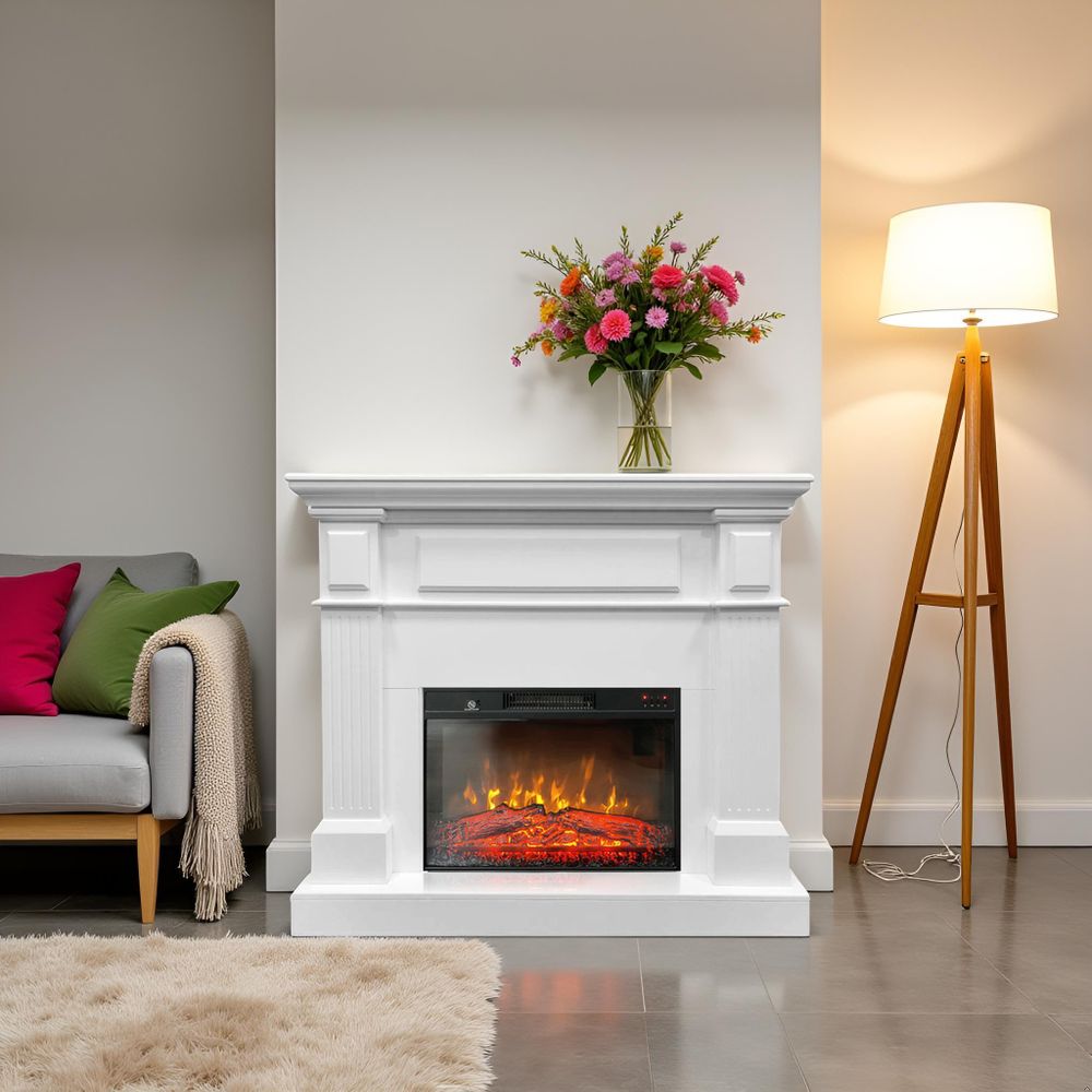 Elektrokamin mit heizung TUX Oak ElectricSun Elektrischer kamin, mit Soundeffekt, mit App, 3 Farbeinstellungen, B110xH102cm