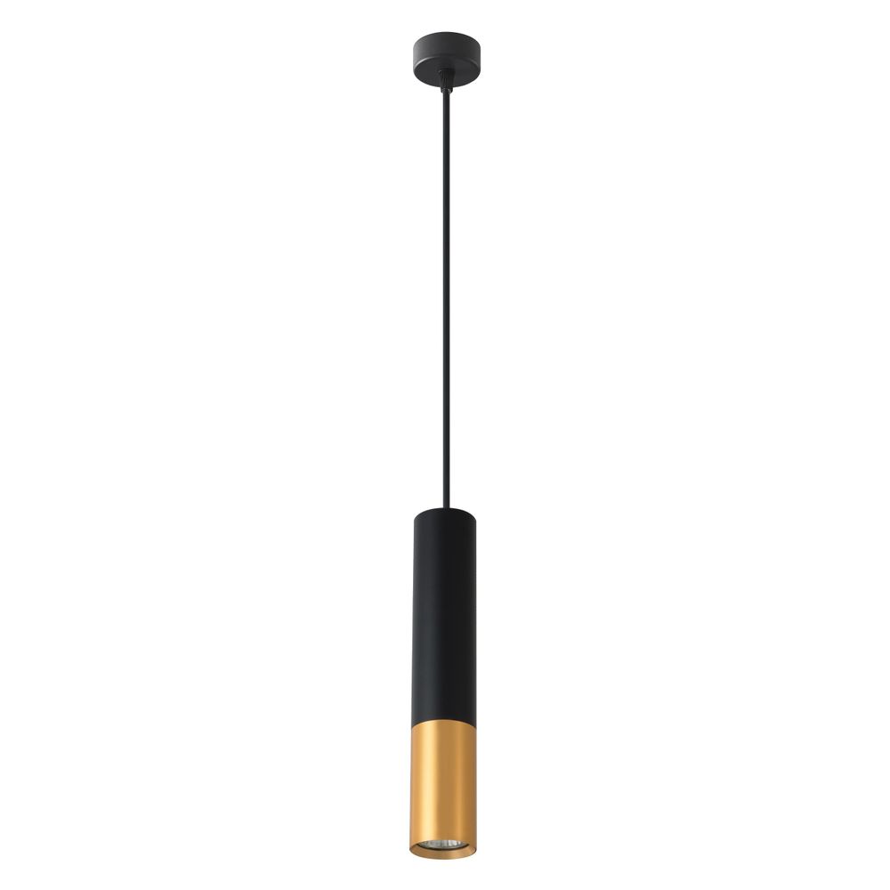 MasterLED Pendelleuchte – 1-flammig 29 cm – Schwarz Gold – GU10 – pendelleuchte esstisch – pendelleuchte schwarz – KEON
