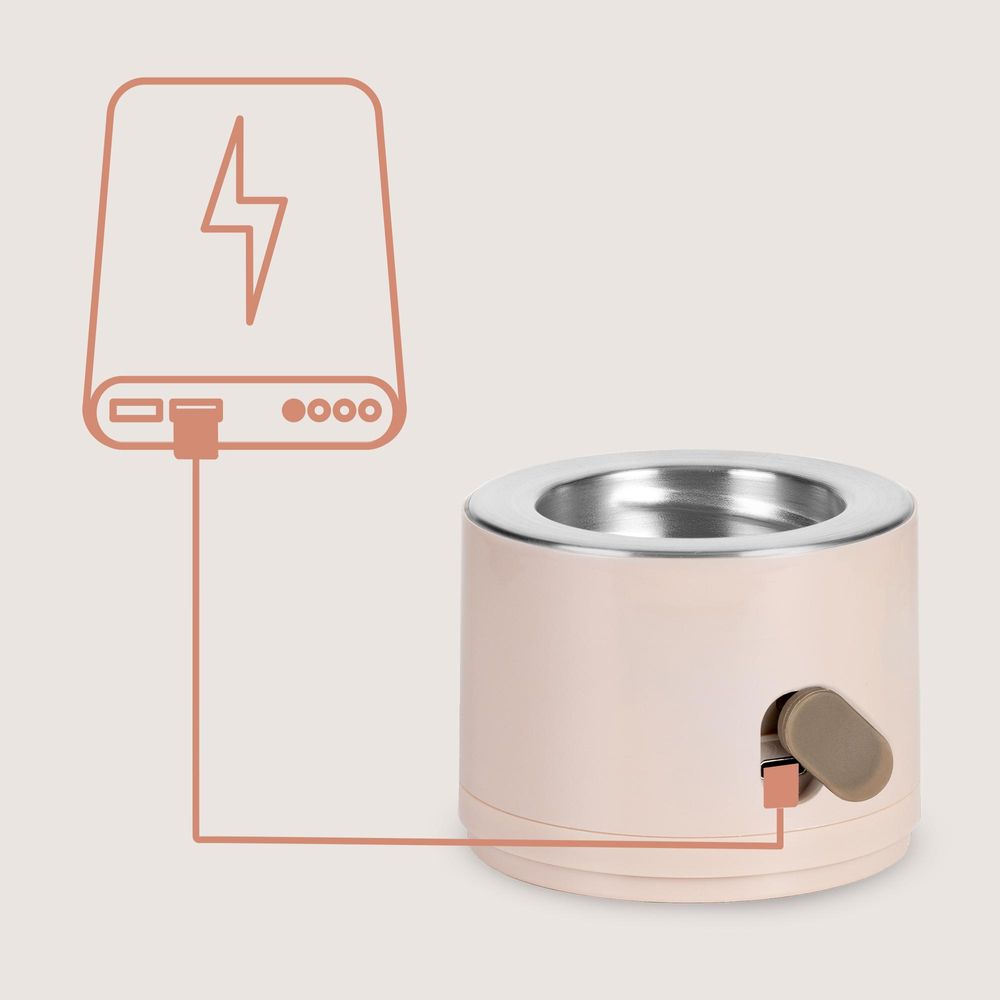 Lionelo Flaschenwärmer Thermup Swift Unterwegs Kabellos, 180 ml BPA-frei, 90 ml in 3 Min Fix, 4 Stufen 37-50 Grad, Warmhalten bis 6 h, 5 Adapter