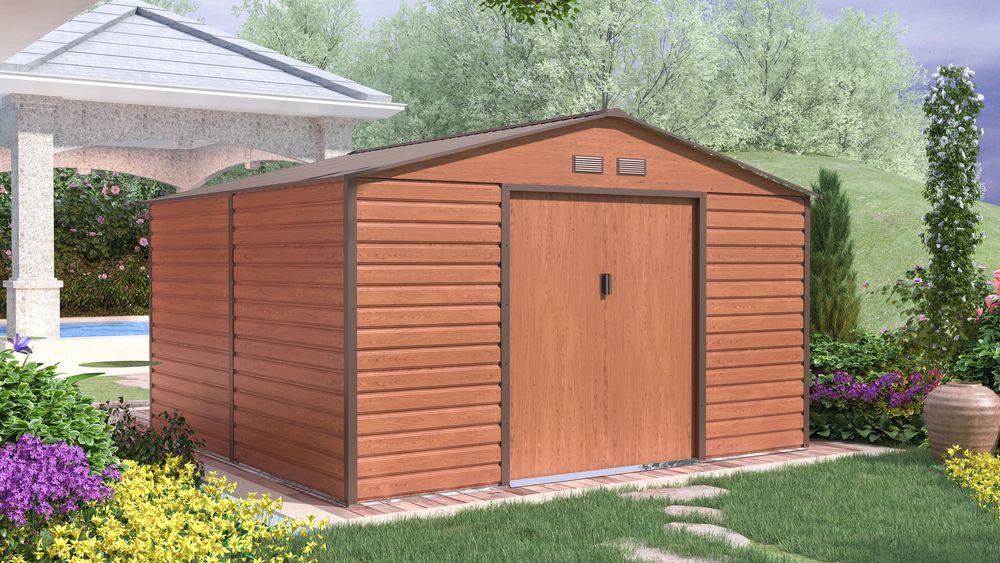 Einfache Montage des Gartenhauses G21 GAH 1085