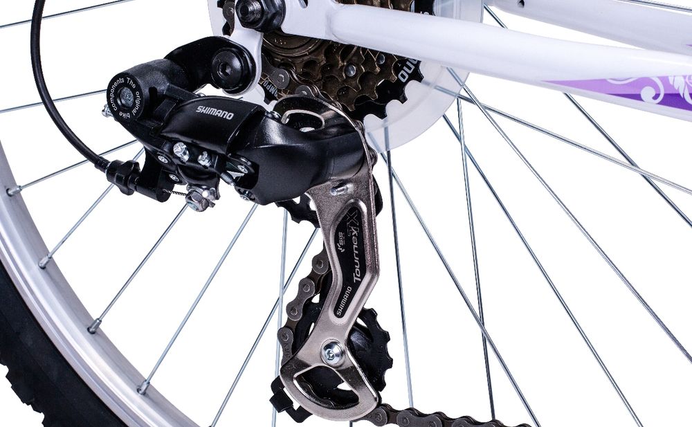 Bergsteiger Verona 24 Zoll Kinderfahrrad, geeignet für 8, 9, 10, 11 Jahre, Shimano 18 Gang-Schaltung, Mountainbike mit Gabel-Federung, Mädchen-Fahrrad