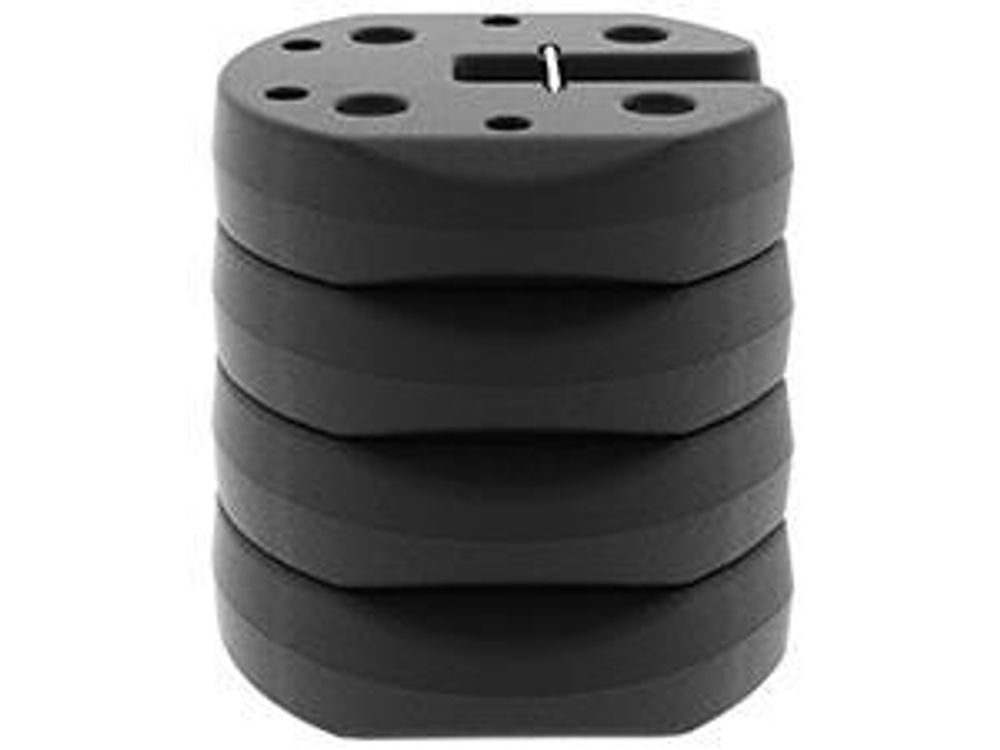 vidaXL Poids pour pavillon 4 pcs. noir 220x50 mm béton