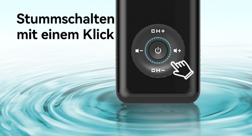 Retekess TT120 Schwimmtrainer-Kommunikator, IP68 Wasserdichte Schwimmkopfhörer, Knochenleitung, 120 m,  für Schwimmtraining (1 Sender, 10Empfänger)