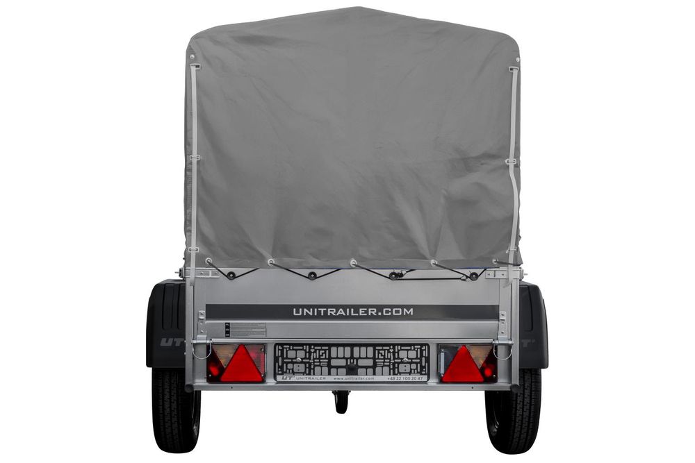 Kipper Anhänger 750 kg Garden Trailer 150 KIPP 150x106 cm [mit Hochplane, Hochspriegel und Stützrad]