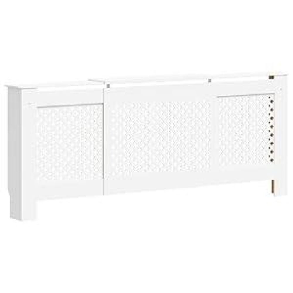 vidaXL Rivestimento per radiatori in MDF bianco 205 cm