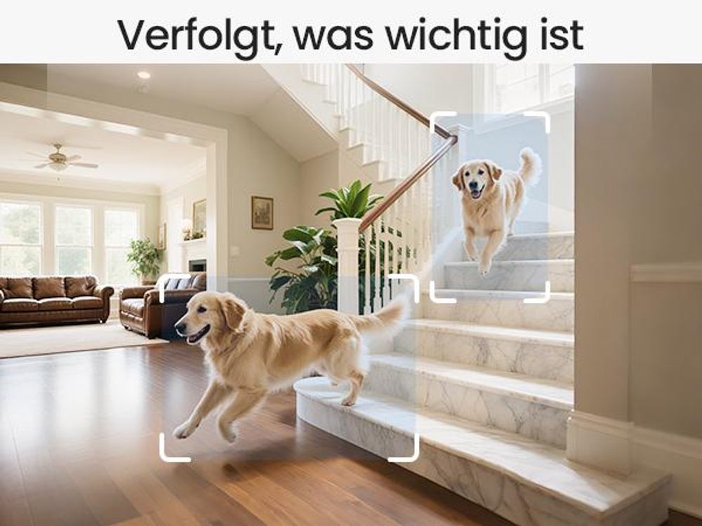 ZOSI 4K PTZ Überwachungskamera Innen WLAN mit 64GB Karte, 2,4/5Ghz WiFi, Personen-/Haustiererkennung & Verfolgung, One-Touch-Call, C518