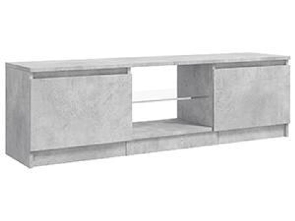 vidaXL TV-Schrank mit LED-Leuchten Betongrau 120x30x36 cm