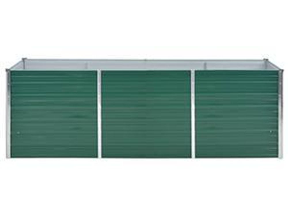 vidaXL Garten-Hochbeet Verzinkter Stahl 240x80x77 cm Grün