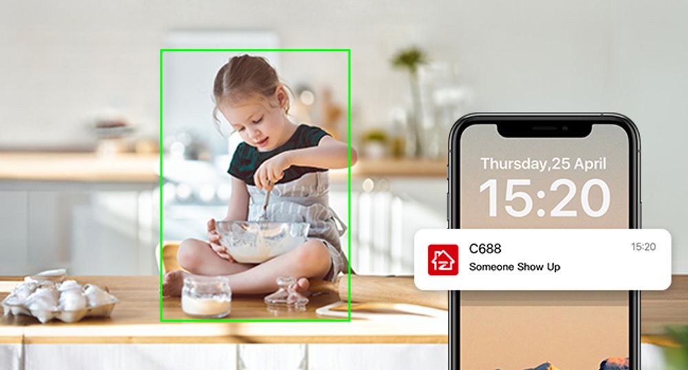ZOSI Innen WLAN Überwachungskamera mit 2 Wege Audio