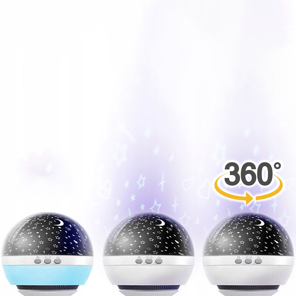 Sternenhimmel Projektor LED Sternenlicht für Kinder Baby mit 360° Rotierend Nachtlicht Lampe 7 Farben Licht Geschenke Weihnachten Kinderzimmer Retoo