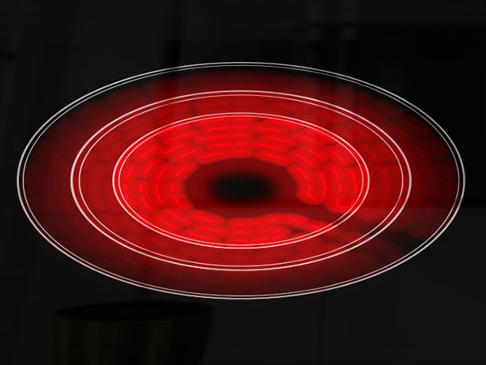 Triple-Zone des autarken Heizspiralen-Kochfeldes CH7705RL