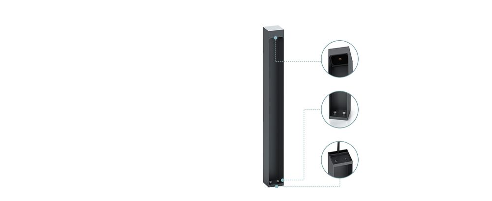 doporro Wegeleuchte Außen IP65 Gartenleuchte Mit Strom Und 5W LED 3000K 40 cm Outdoor Stehlampe Für Terrasse Gartenweg Einfahrt Sandgrau BaldersLights