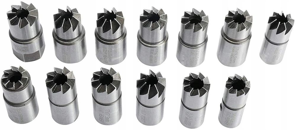 LUXTOM | Diesel Injektoren Dichtsitz, 17tlg, mit 13 Fräsern, 19mm Injektorfräser, Dichtsitzfräser Injektoren Inspritzdüsen Werkzeug