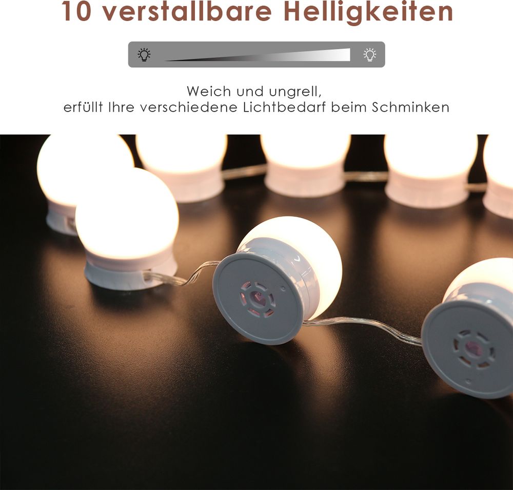Helligkeiten: 10 weiche Helligkeiten.