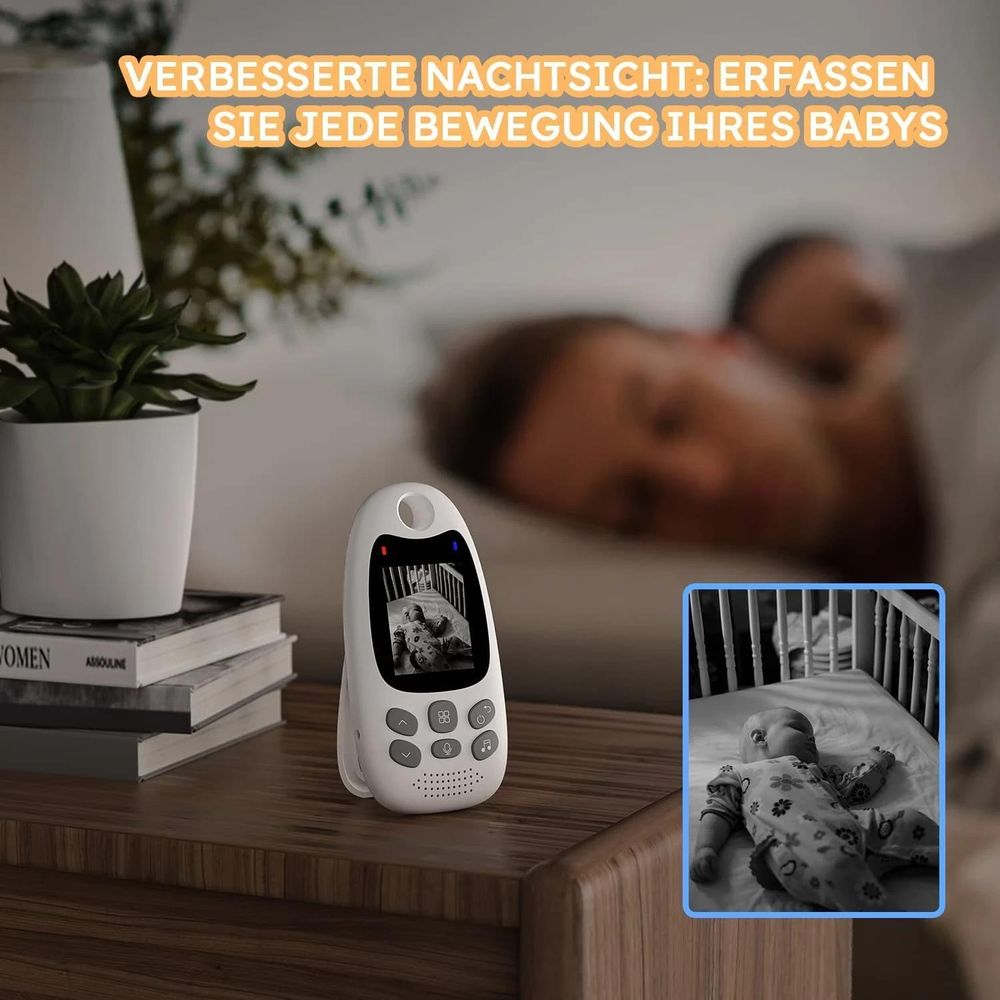 Babyphone, Babyphone mit Kamera 2.0" Digital Funk TFT LCD Drahtloser, LCD Drahtloser Video baby Monitor mit Digitalkamera VOX Funktion