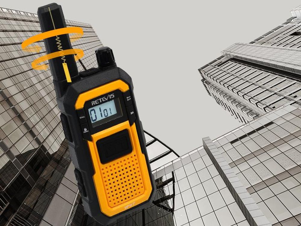 Retevis RB648 Heavy Duty Walkie Talkies, Wasserdichtes Funkgerät IP67, Dual PTT, 2000mAh Type C Ladung, Notfall Walkie Talkie Erwachsene für Baustelle (2 Stück)