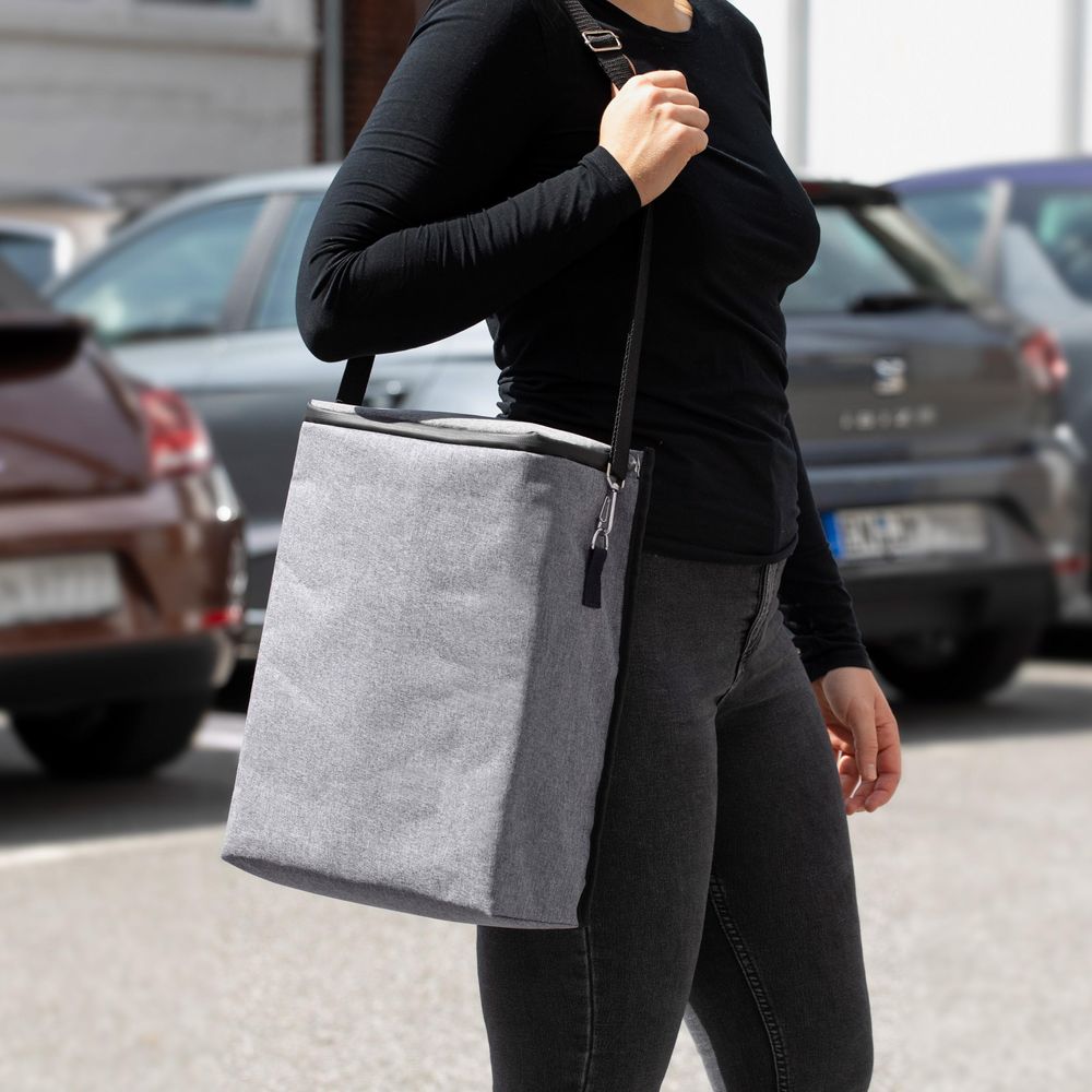 Meister Einkaufstrolley Premium Schwarz, 45 L Klappbarer Einkaufsroller mit Luftreifen