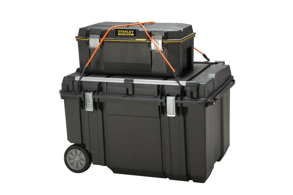 Stanley FATMAX MOBILE MONTAGEBOX 240L, Schwarz, Aluminium, Kunststoff, Kratzresistent, Schockresistent, Wasserfest, 990 mm, 590 mm, 620 mm