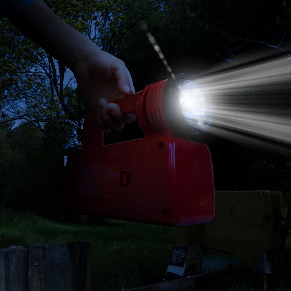Taschenlampe Campinglampe Batteriebetrieben Werkstattlampe Handscheinwerfer für Outdoor Handlampe Tragbare Camping Laterne Flashlight Rot Retoo