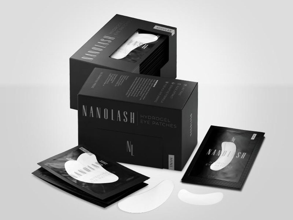 Nanolash Hydrogel Eye Patches Hydrożelowe płatki do przedłużania rzęs, 50 par