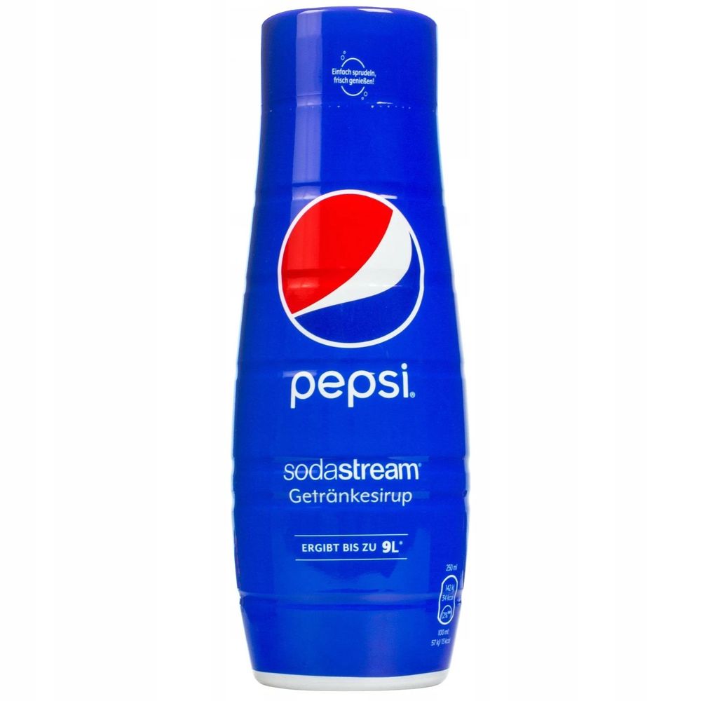 SPINEL SODA BubbleOn Wassersättiger + 1L Flasche + Pepsi Sirup 440ml + 10 Wiederverwendbare