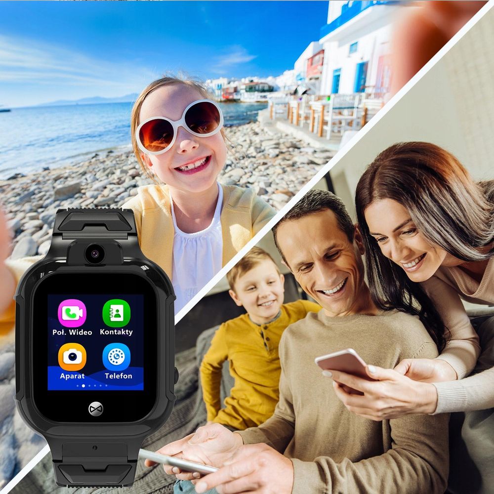Forever Smartwatch für Kinder GPS WiFi Kids See Me! 3 KW-320 schwarz
