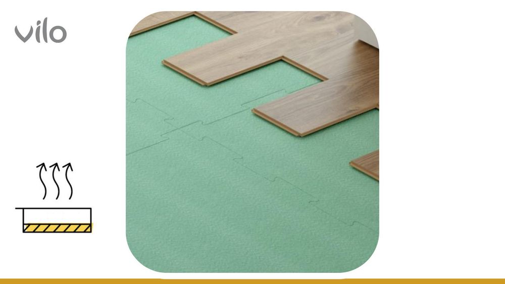 VILO Trittschalldämmung XPS 3mm - Bodenunterlage - Isolierung - Wärmedämmung - Laminat 5m² Grün