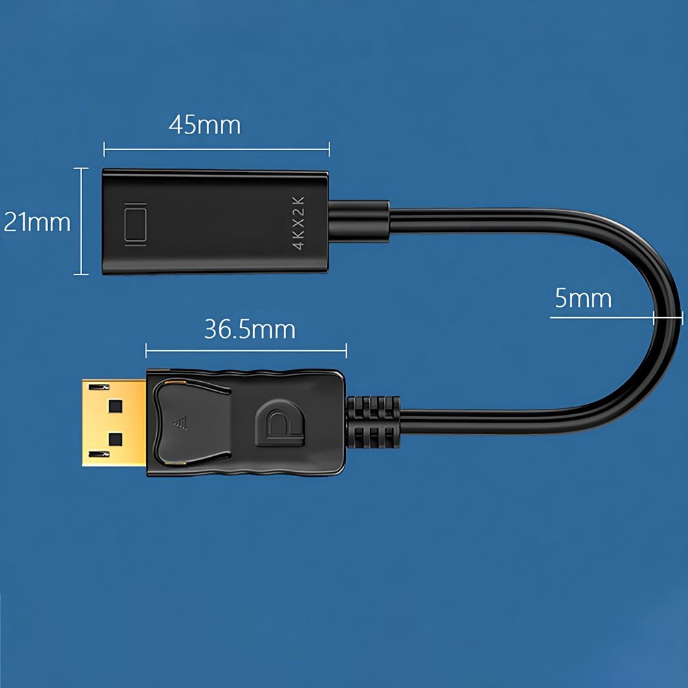 Displayport auf HDMI Adapter DP-Computer HDMI-Monitor Konverter DP HDMI-Adapter Hochwertigen Goldkontakten Unterstützt 1080p Full HD 60Hz Retoo