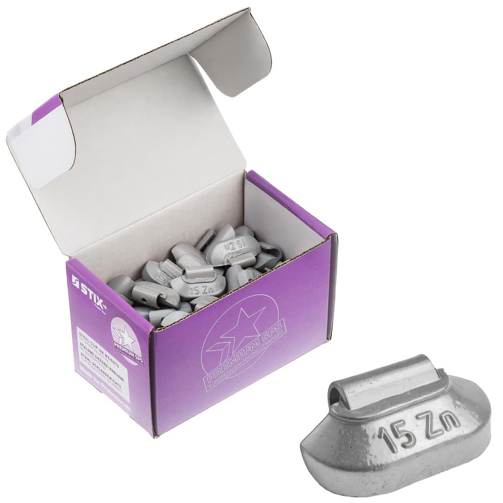 ZN/S Schlaggewichte für Stahlfelgen 15g Zink beschichtet Auswuchtgewichte Wuchtgewichte Silber 50 Stück