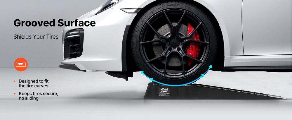 VEVOR Auto Rampen, 2 STK 5897 kg Gesamtgewichtskapazität, 155 mm Hubhöhe, tragbare Hochprofil-Auto-Service-Rampen für Wartung und Ölwechsel in der heimischen Garage, schwerlastfähig für Lkw SUV Fahrzeugreparatur, schwarz, GVW 20000 lbs-a, Ungefähr 27,5 Zoll-a