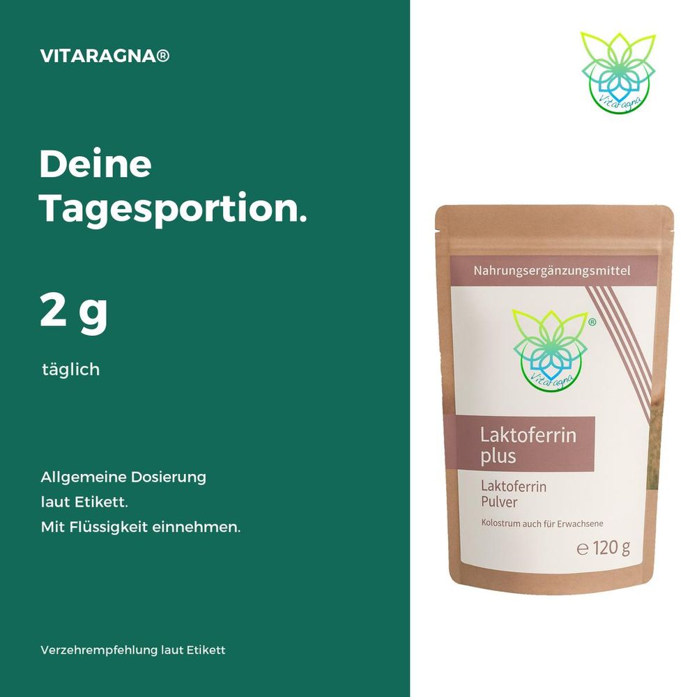 Laktoferrin Plus – Verzehrempfehlung laut Etikett