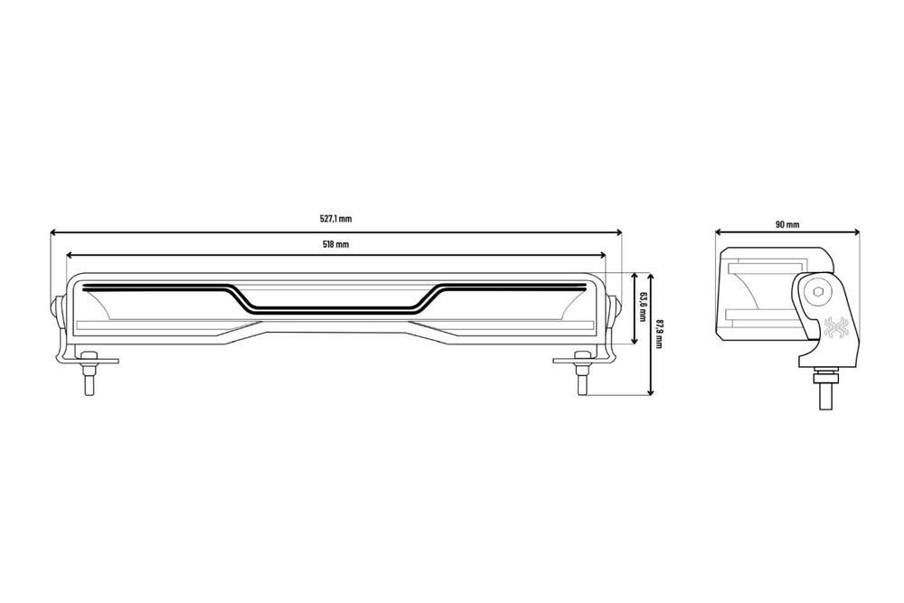 LED-Arbeitsscheinwerfer-Reflektor KAMAR X-SPIDER Venom L3441 108xLED 80W
