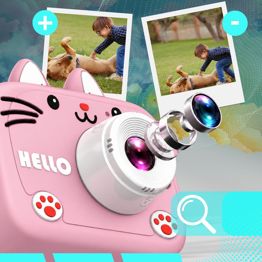 Digitale Fotokamera Für Kinder 40 Mp Kamera Spielzeug Spiele + 32Gb Karte