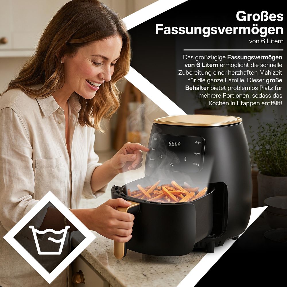 Hitzebeständiges Gehäuse in Schwarz und Gold