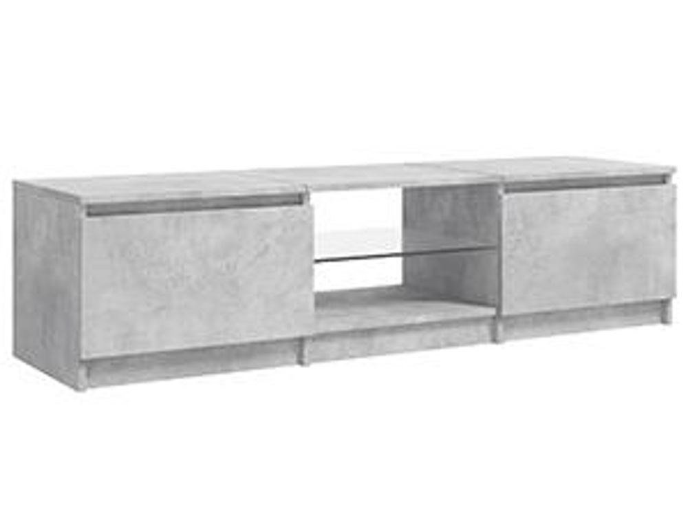 Mobile TV con luci LED grigio cemento 140x40x35,5 cm