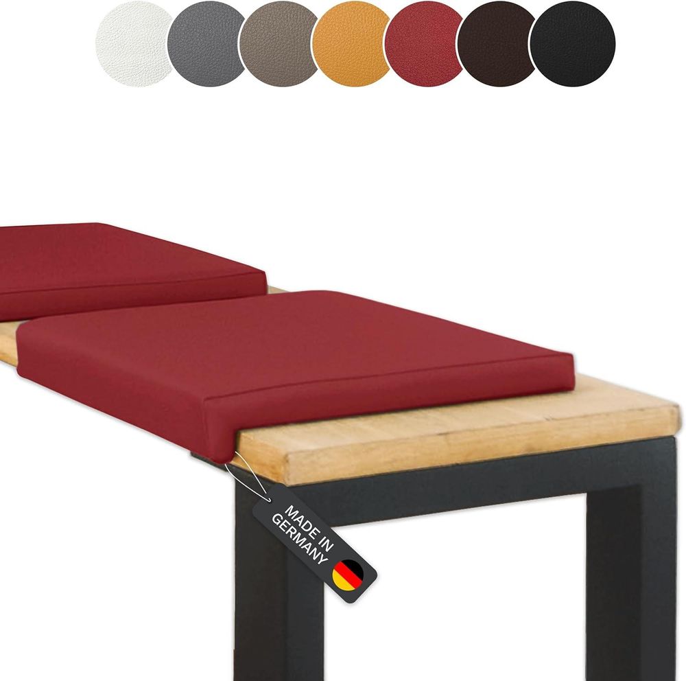 Klemmkissen Sitzkissen 1 Leiste 35cm Klemmtiefe Kunstleder verschiedenen Farben ca. B 40cm x T 35cm / 38cm x H 6cm, Farbe:rot