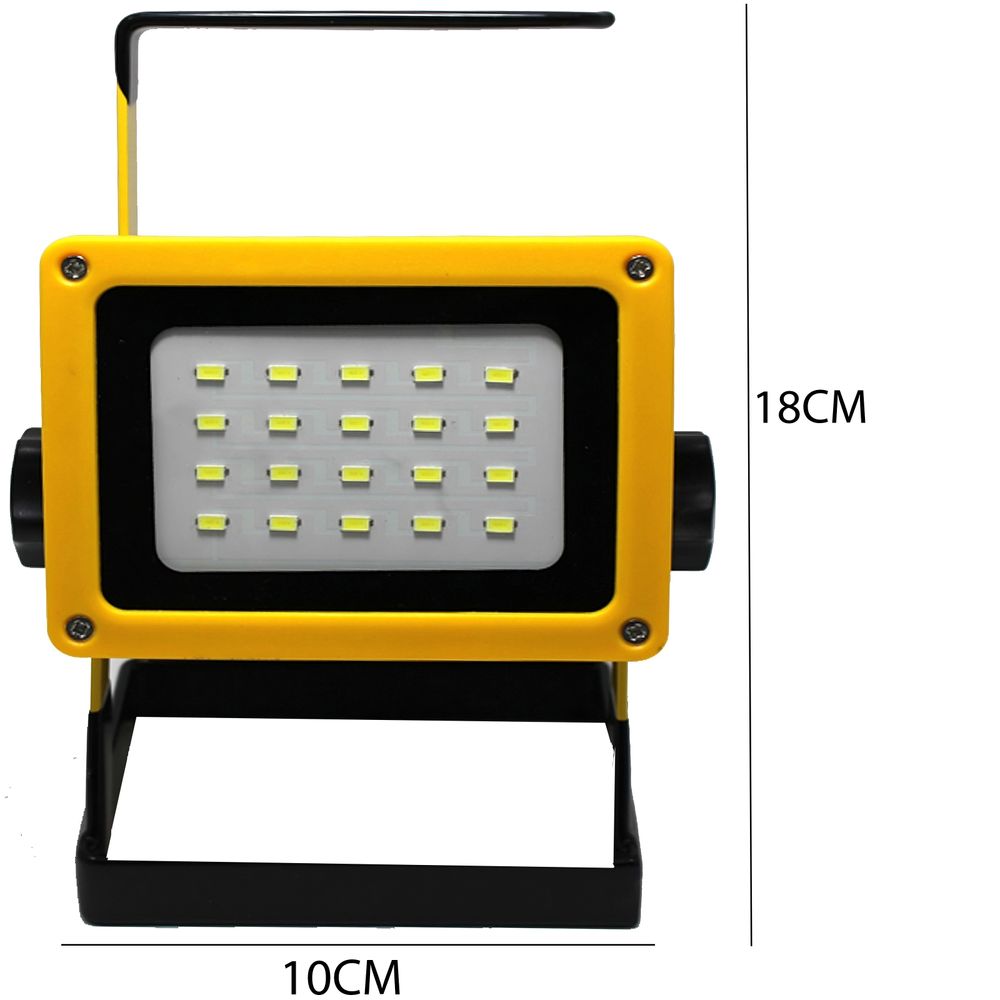 LED Baustrahler 30W mit Akku Arbeitsleuchte Arbeitsstrahler Baustellen Strahler IP65 Wasserdicht Arbeitslicht für Camping Werkstatt Garage Retoo