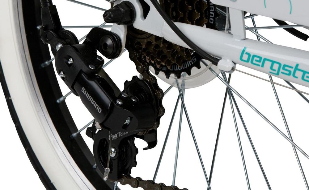 Bergsteiger Atlantis 24 Zoll Kinderfahrrad, geeignet für 8, 9, 10, 11 Jahre, StVZO, Shimano 6 Gang-Schaltung, Mädchen-Fahrrad mit Dynamo-Licht