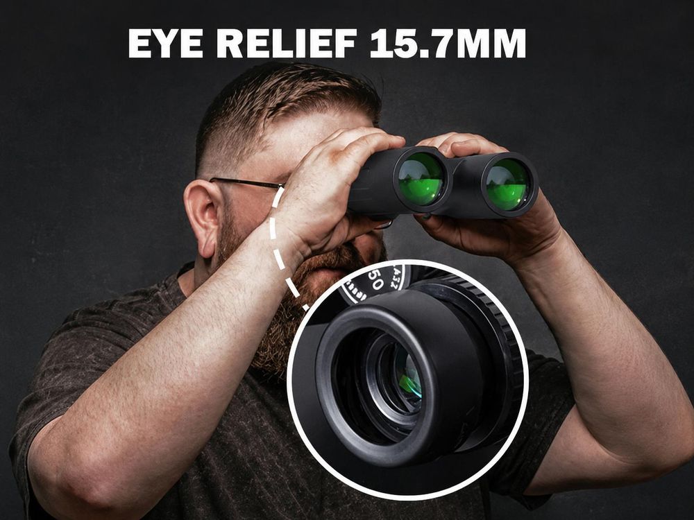 Fernglas 12x50 HD Kompakte Ferngläser wasserdicht für Vogelbeobachtung, Jagd, Wandern, Sightseeing, FMC-Linse Feldstecher
