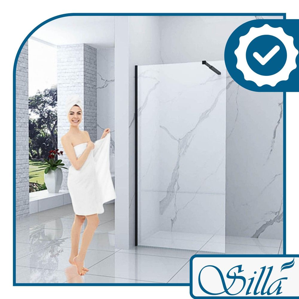 Duschwand, Walk in Dusche, Duschabtrennungen, Dusche, Schwarz, Silla