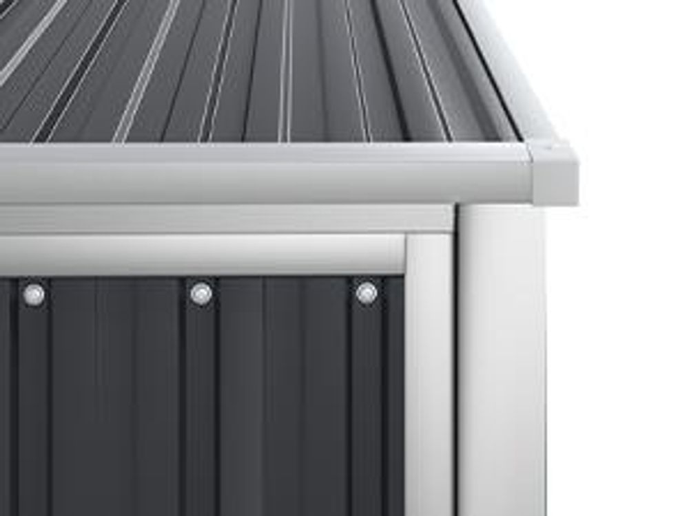 vidaXL Capanno per attrezzi antracite 88x89x161 cm Acciaio zincato